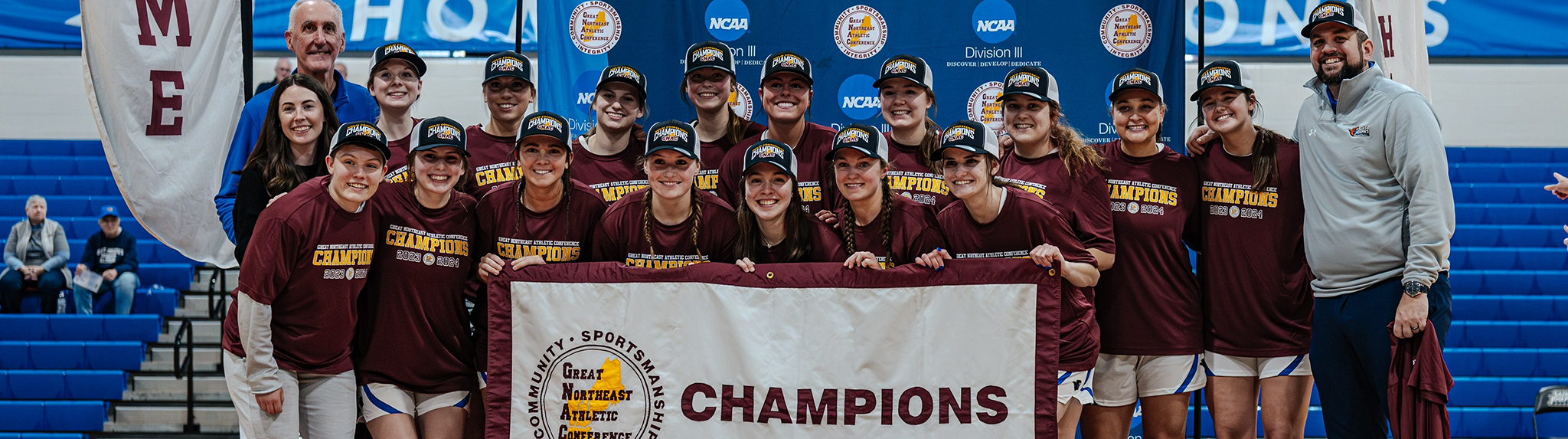 2023-2024 Women's basketball team are GNAC champions for second consecutive year.