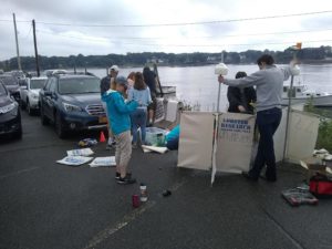 students work with buoys