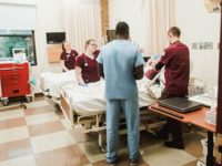 nursing students in simulation lab