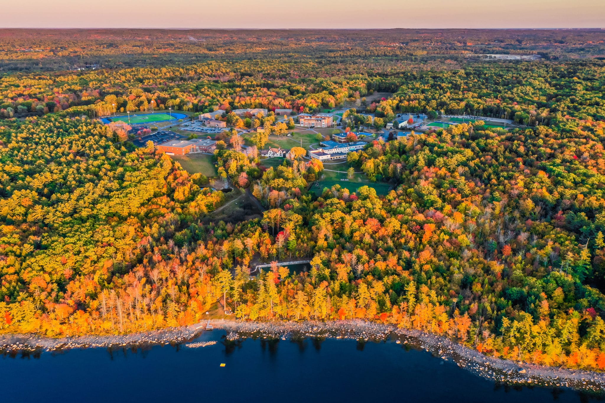 drone shot SJCME lakefront