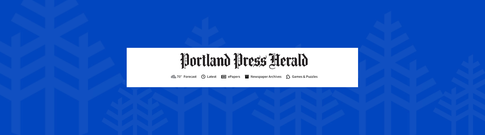 Portland Press Herald article banner