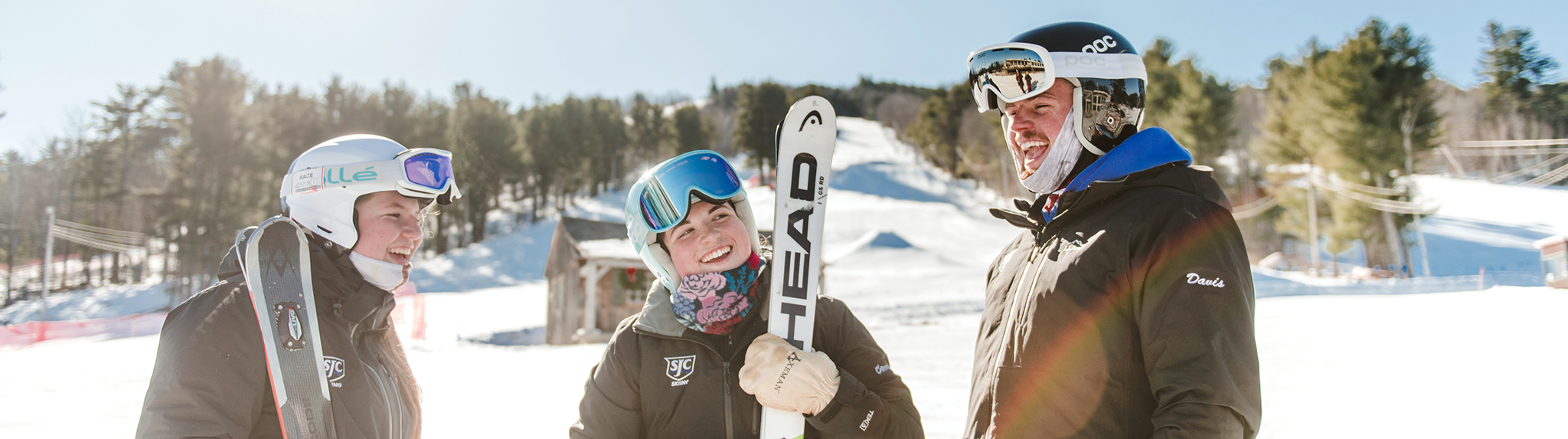 Student skiers on the slopes