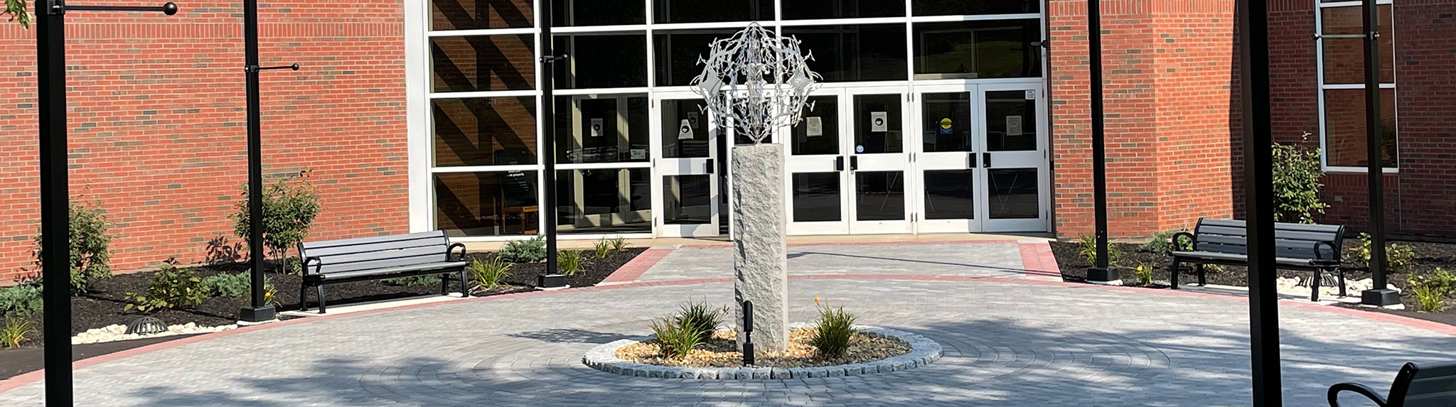 new artwork in front of Alfond Center