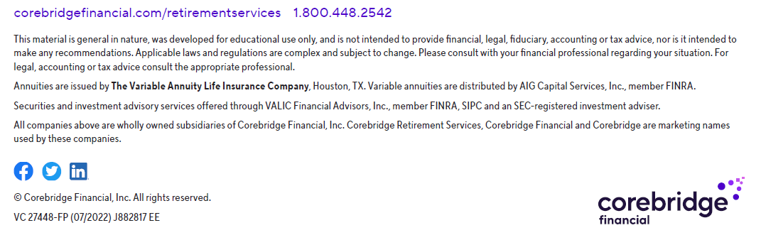 Corebridge Sept 2023 newsletter footer