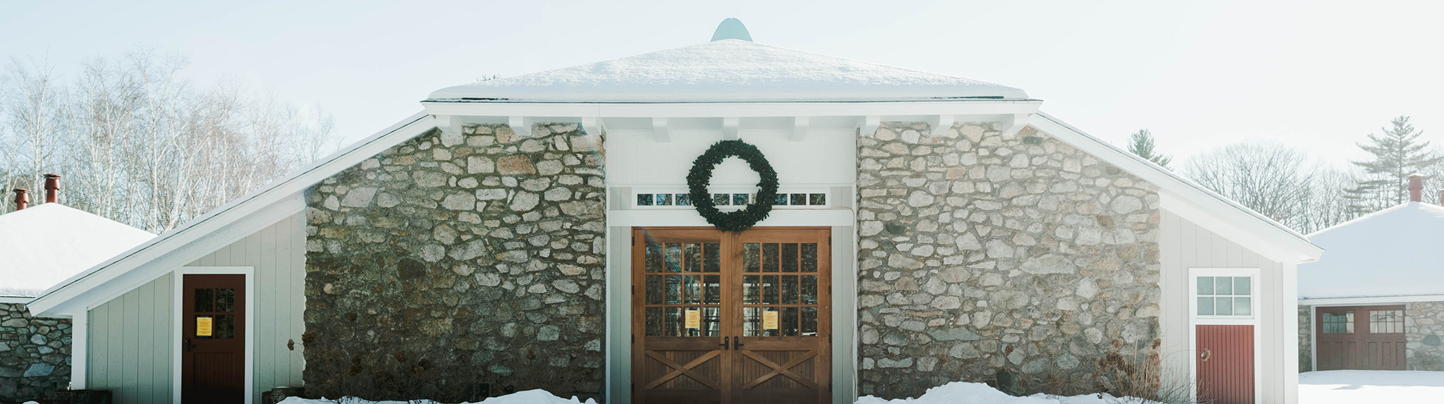 Stone Barn in winter
