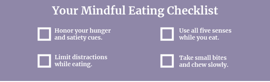 Mindful eating checklist