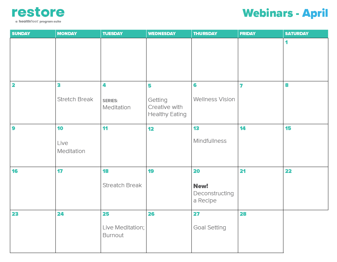 Restore 2023 April webinars