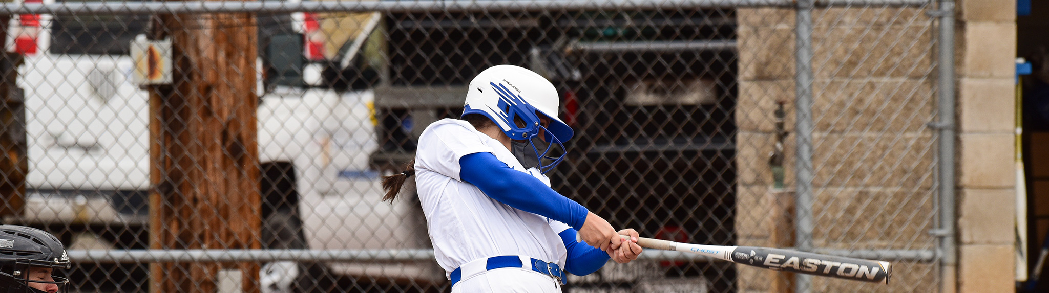 softball player at bat