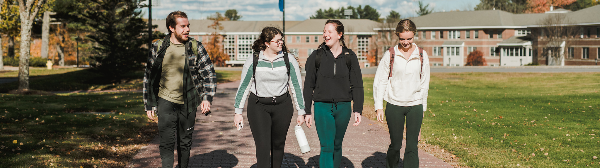 Students in Oct 2022 walk across campus